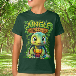 Cute Turtle Wildlife Animal Tortoise Character 🐢 T-Shirt