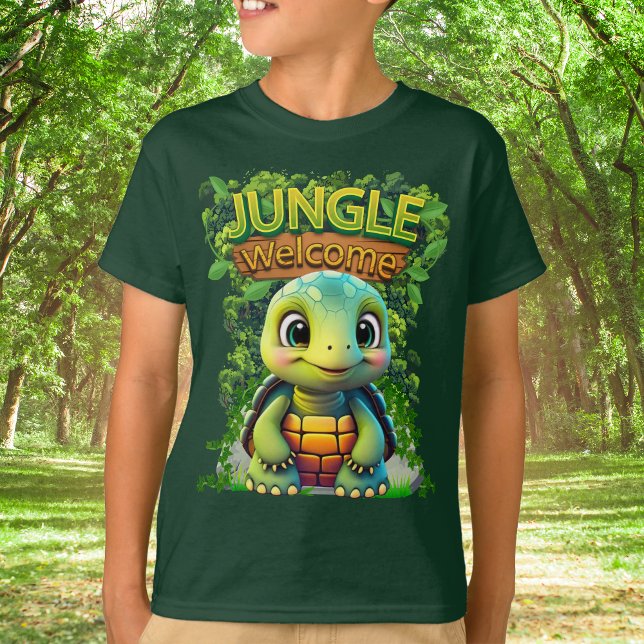 Cute Turtle Wildlife Animal Tortoise Character 🐢 T-Shirt (Fun Jungle Baby Turtle T-shirt, Cute Tortoise Woodland Wildlife Tee, Animal Nature-Inspired Shirt 🐢)