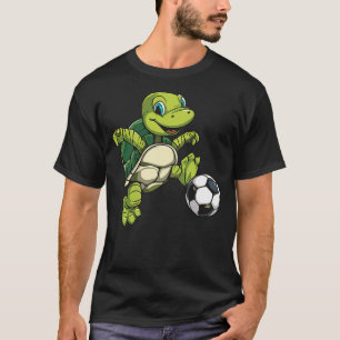 Cute Turtle Wildlife Tortoise Soccer Player T-Shirt