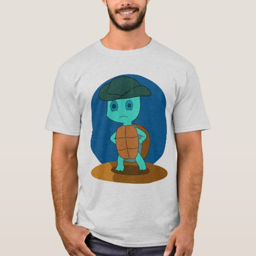 Cute_Turtle_with_hat_character_23714072_1027 T_Shirt