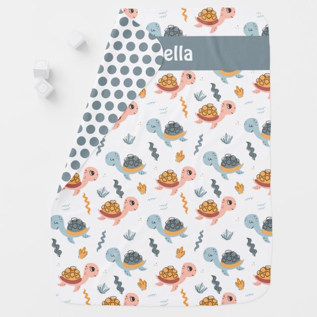 Cute Turtles Baby Blanket (In Situ)