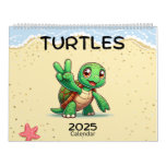 Cute Turtles Celebrating Holidays  Calendar