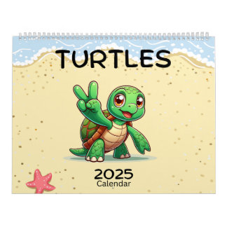 Cute Turtles Celebrating Holidays Calendar