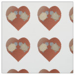 Cute Turtles with a Heart Background Fabric