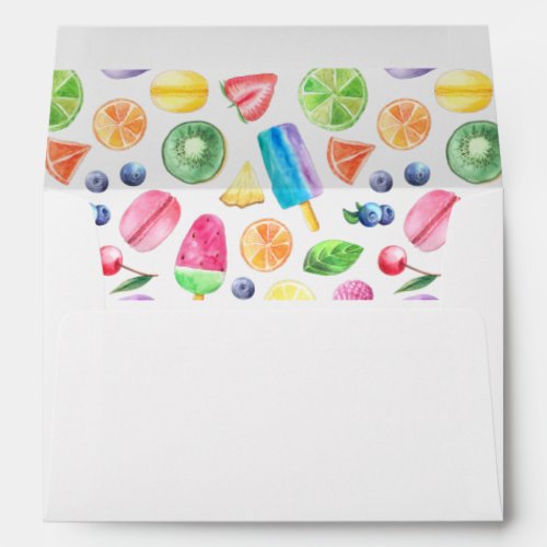 Cute Tutti Fruitti Return Address Envelope