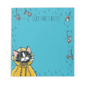 Cute Tuxedo Cat and Raining Mice Notepad