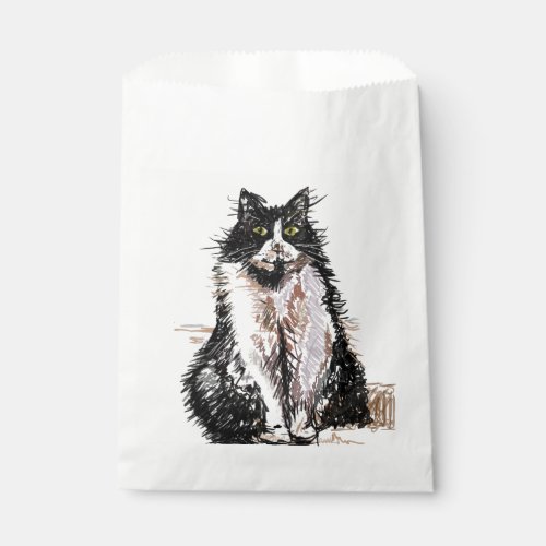 Cute Tuxedo Cat Art pet Animal Party Favour Bags