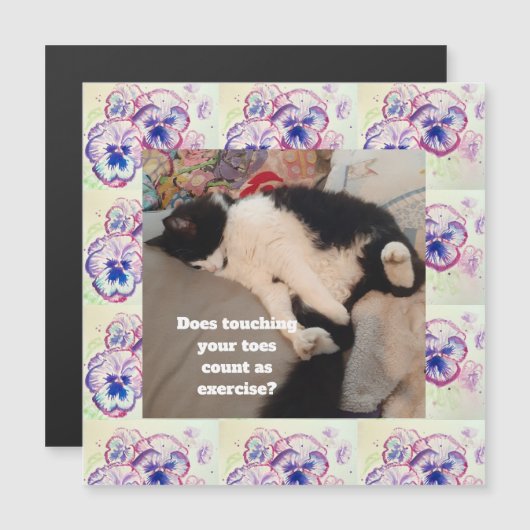 Cute Tuxedo Cat Birthday Party Childs Invitation (Front/Back)