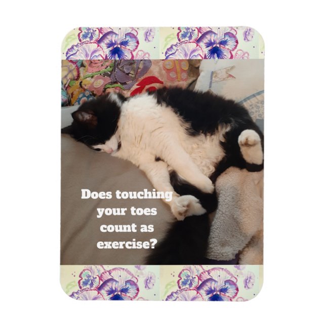 Cute Tuxedo Cat Birthday Party Childs Invitation Magnet (Vertical)