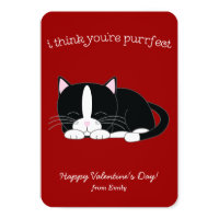Cute Tuxedo Cat Classroom Valentines Card