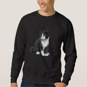 Cute Tuxedo Cat  Kitten Sweatshirt
