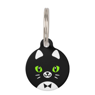 Cute Tuxedo Cat Pet ID Tag