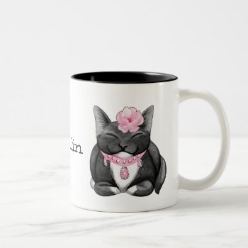 Cute Tuxedo Kitty Chillin Mug by DizzyDebbie at Zazzle