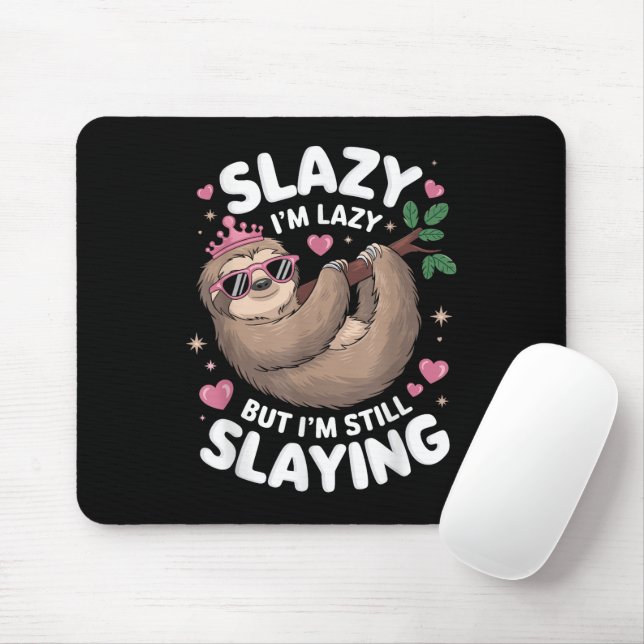 Cute Tween Girl Funny Animal Sloth Slay Meme Trend Mouse Pad (With Mouse)