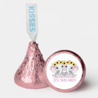 cute twin elephant baby shower hershey®'s kisses®