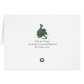 cute twin green dragon mythical fantasy creature cards (Back Horizontal)