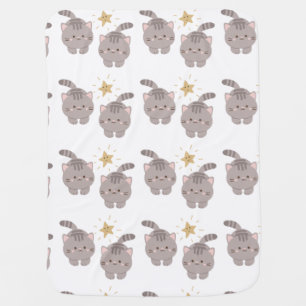 Cute twin kitties baby blanket