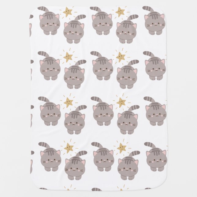 Cute twin kitties  baby blanket (Front)