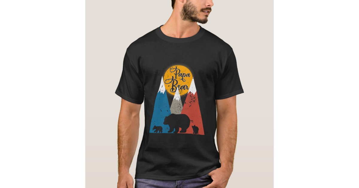  Papa Bear 3 Cubs Shirt Daddy Bear 3 Kids TShirt Papa 3 Kids T- Shirt : Clothing, Shoes & Jewelry