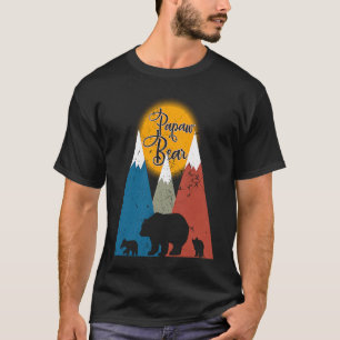 Cute Twin Papaw Bear Two Cubs Little Bears Father' T-Shirt