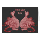 cute twin red dragon mythical fantasy creature (Front Horizontal)