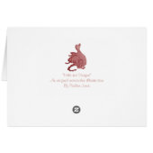 cute twin red dragon mythical fantasy creature cards (Back Horizontal)