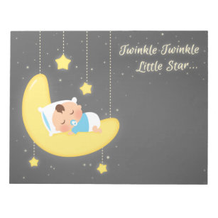 Cute Twinkle Twinkle Little Star Baby Boy Notepad