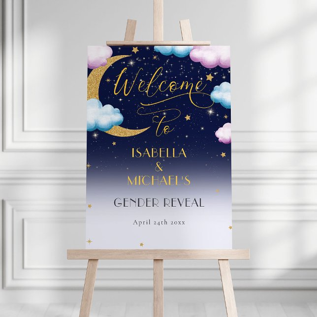 Cute Twinkle Twinkle Little Star Gender Reveal Poster (Creator Uploaded)