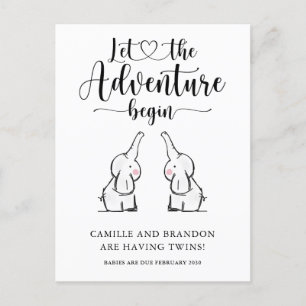 Cute Twins Elephants Pregnancy Announcement