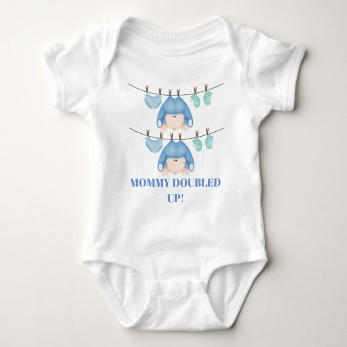 Cute twins Mommy doubled up Baby Bodysuit