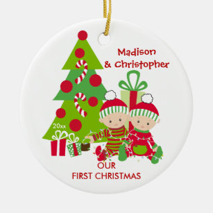 twin girl christmas ornaments