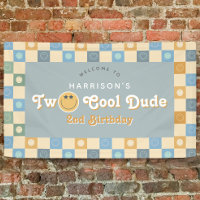 Cute Two Cool Dude Boys 2nd Birthday Welcome