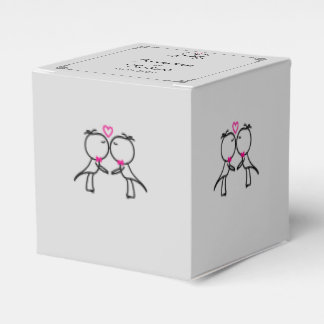 Cute Two Grooms Kissing Gay Wedding Favor Box