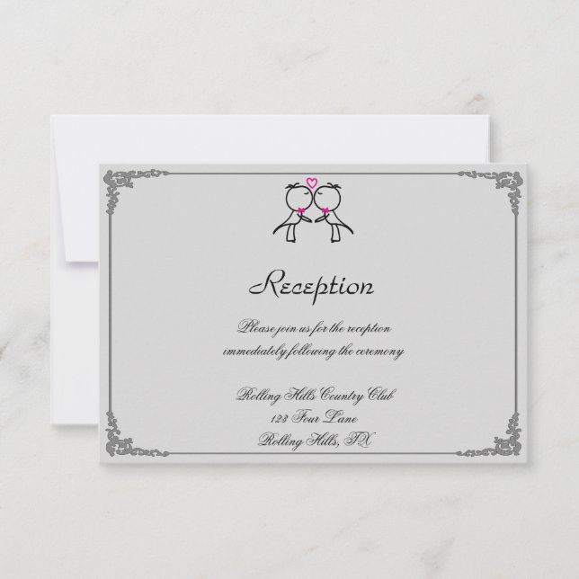 Cute Two Grooms Kissing Gay Wedding Reception Invitation (Front)