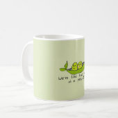 Cute two peas in a pod coffee mug (Front Left)