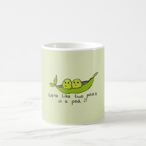 Cute two peas in a pod coffee mug