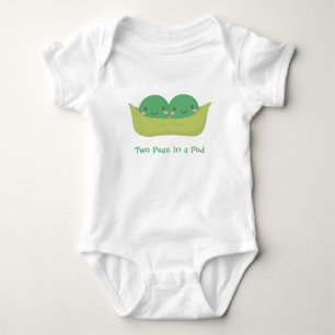Cute Two Peas in a Pod For Baby Twins Bodysuit