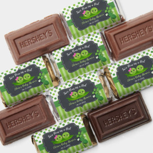 Cute Two Peas in a Pod Twins Boy Girl Baby Shower Hershey's Miniatures