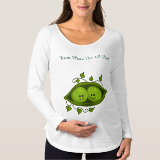Cute Two Peas In A Pod Twins Maternity T-Shirt