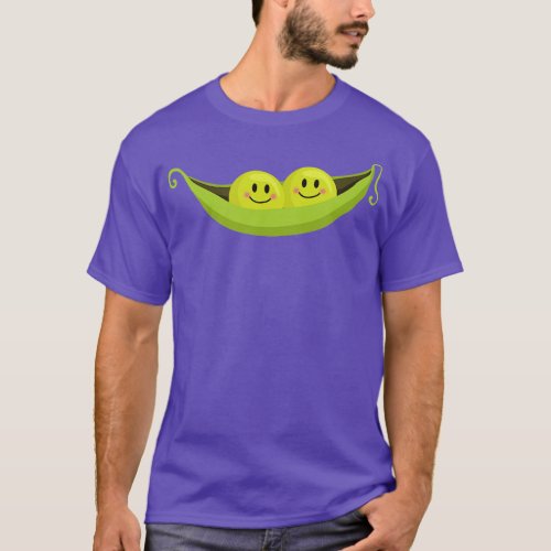 cute two peas in a pod vegetarian design  T_Shirt