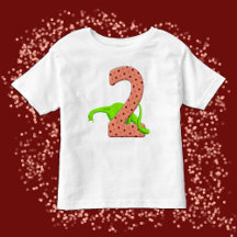 Cute Two Year Old Longneck Green Dinosaur Birthday