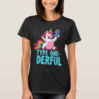 Cute Type 1 Diabetes Awareness T1d Type One-derful T-Shirt