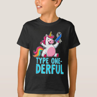 Cute Type 1 Diabetes Awareness T1d Type One-derful T-Shirt