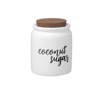 Cute Typography Coconut Sugar Container Candy Jar