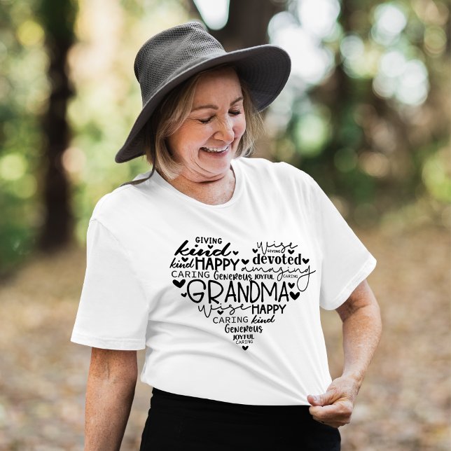 Cute Typography Heart Grandma Granny Nana  Tri-Blend Shirt (Creator Uploaded)