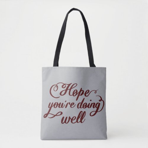 Cute Typography Jean Jacket Tote Bag
