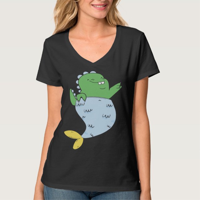 Cute Tyrannosaurus Merlady T-Shirt (Front)