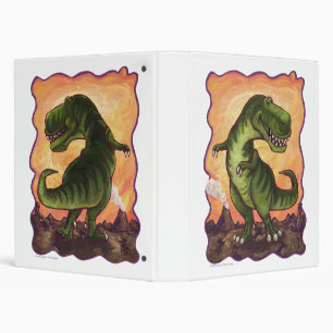 Cute Tyrannosaurus Rex 3 Ring Binder
