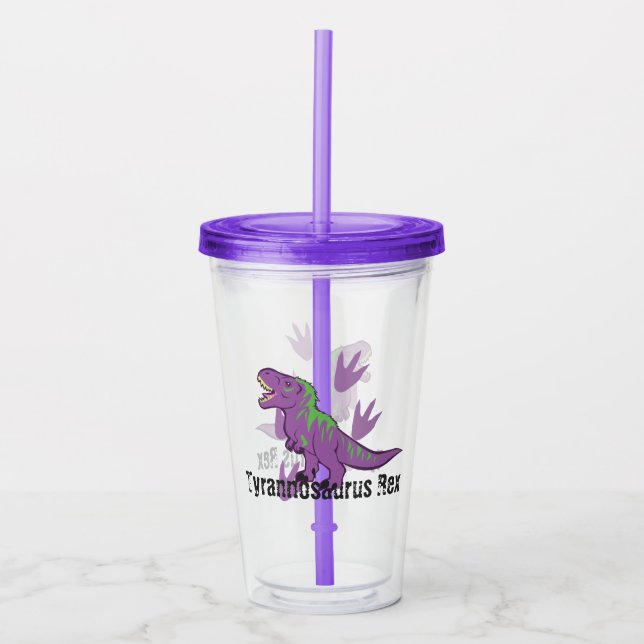 Cute Tyrannosaurus Rex Acrylic Tumbler (Front)