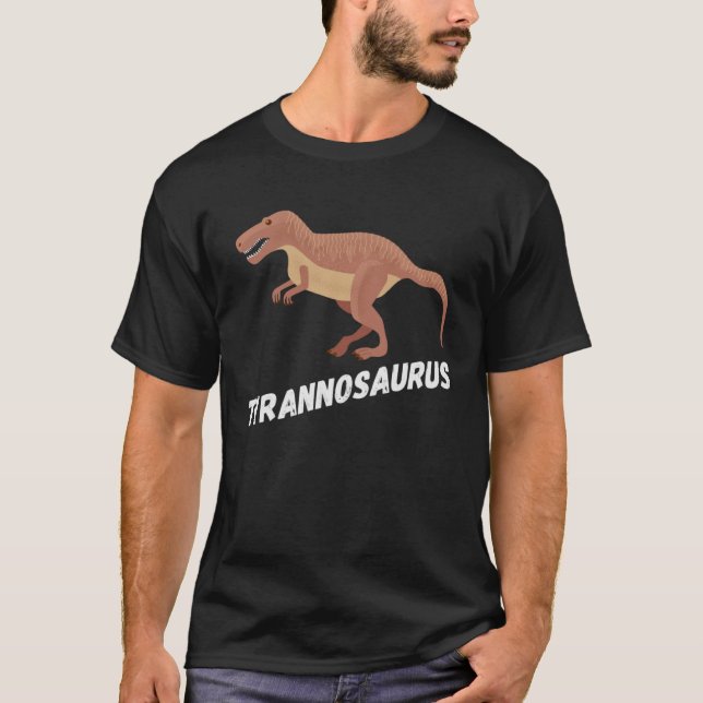 Cute Tyrannosaurus Rex Dinosaur T-Shirt (Front)